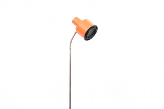 Vintage floor lamp with orange shade