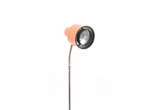 Vintage floor lamp with orange shade