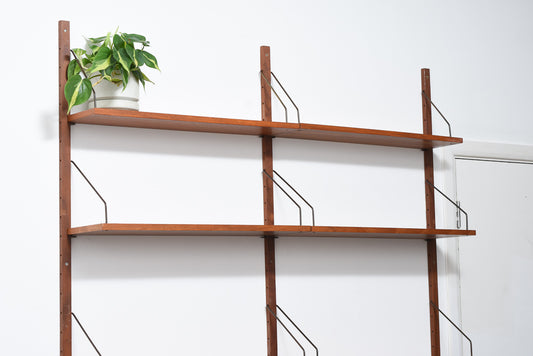 Modular shelving system in teak by P.S. Møbler