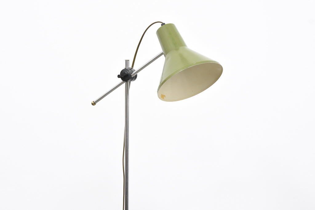 1960s Danish floor lamp with army green finish