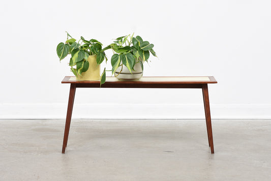 Teak + formica flower table