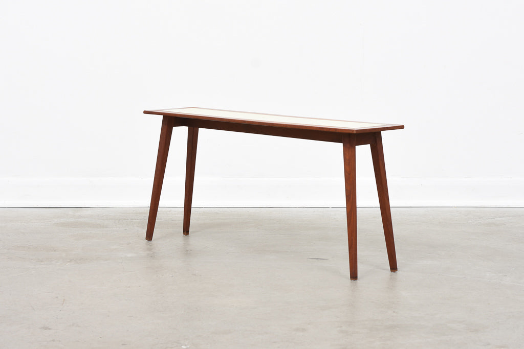 Teak + formica flower table