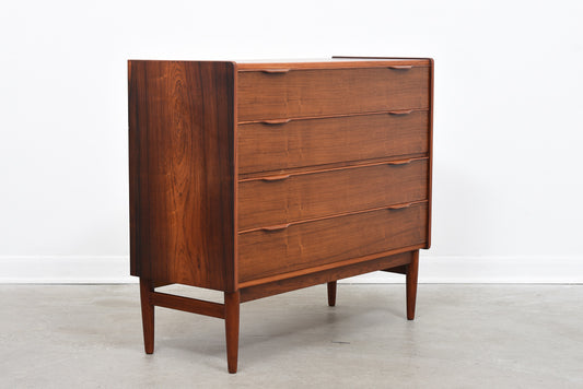 Low rosewood chest of drawers