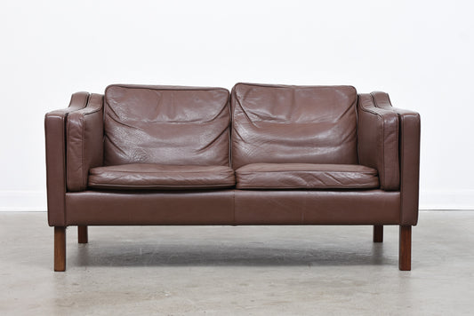 Vintage leather two seat sofa