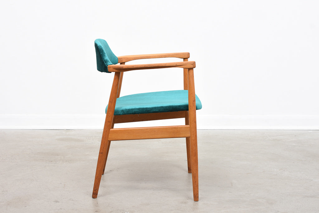1960s Swedish armchair with new velvet upholstery