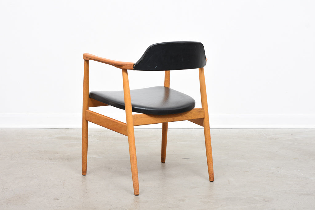 1960s Swedish armchair with vinyl upholstery