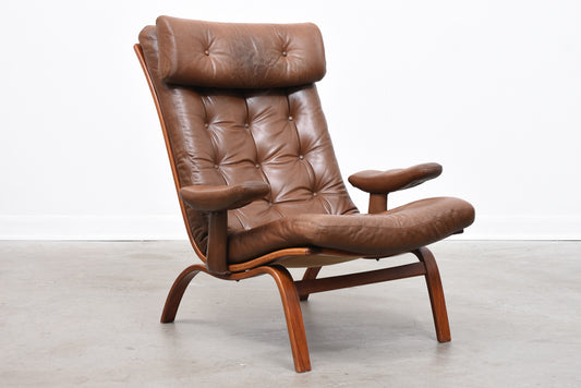 Leather lounger by Göte Möbler