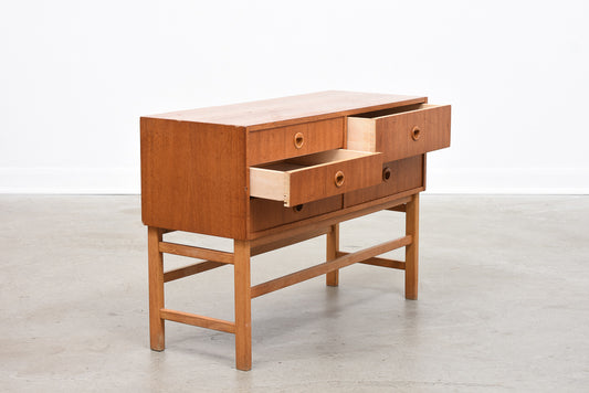 1960s low chest in teak