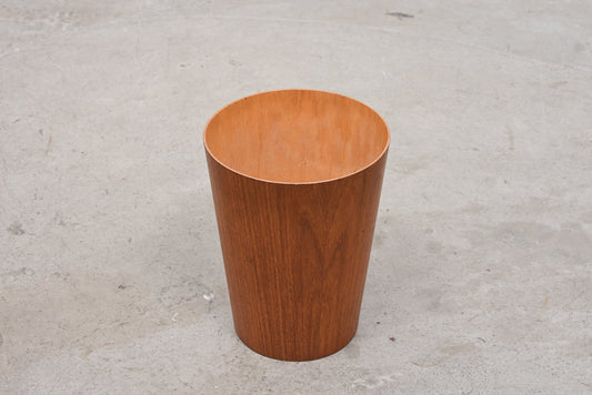 1960s teak waste basket