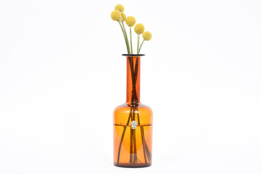 1960s amber glass vase by Kastrup