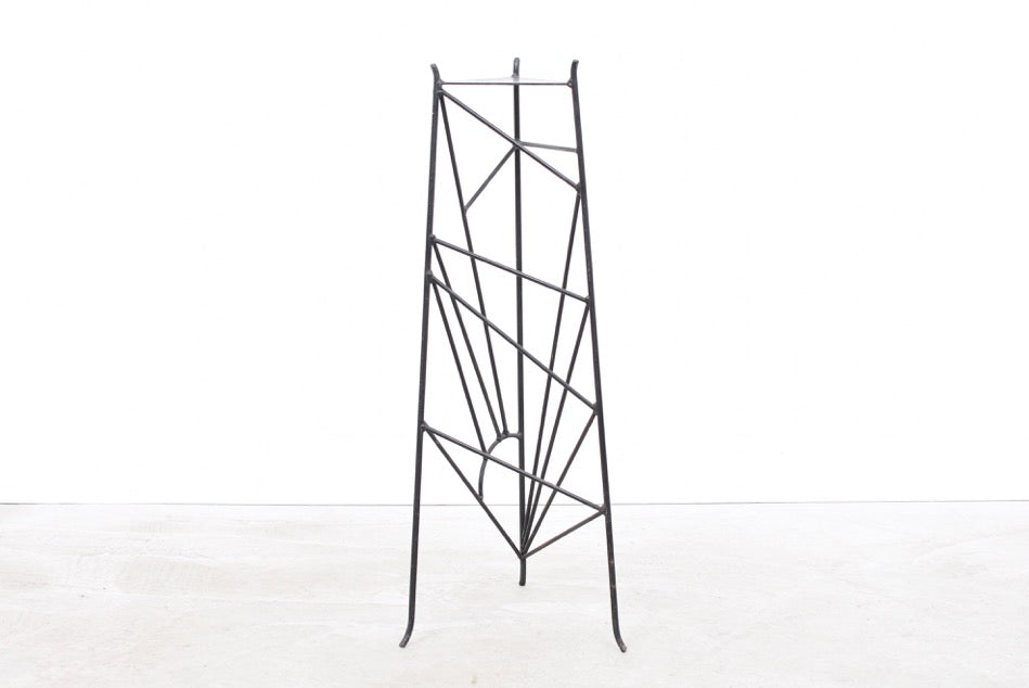 Wrought iron geometric plant stand