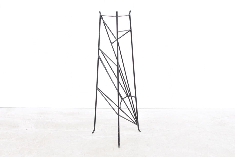 Wrought iron geometric plant stand