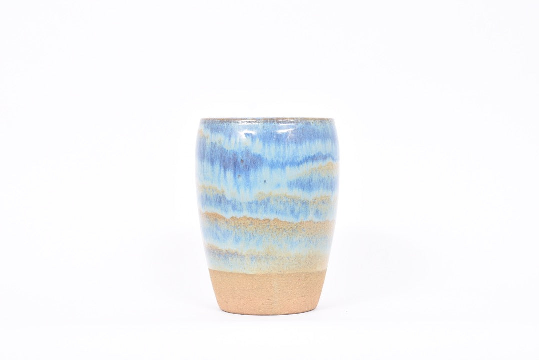 Blue stoneware vase by Michael Andersen & Søn