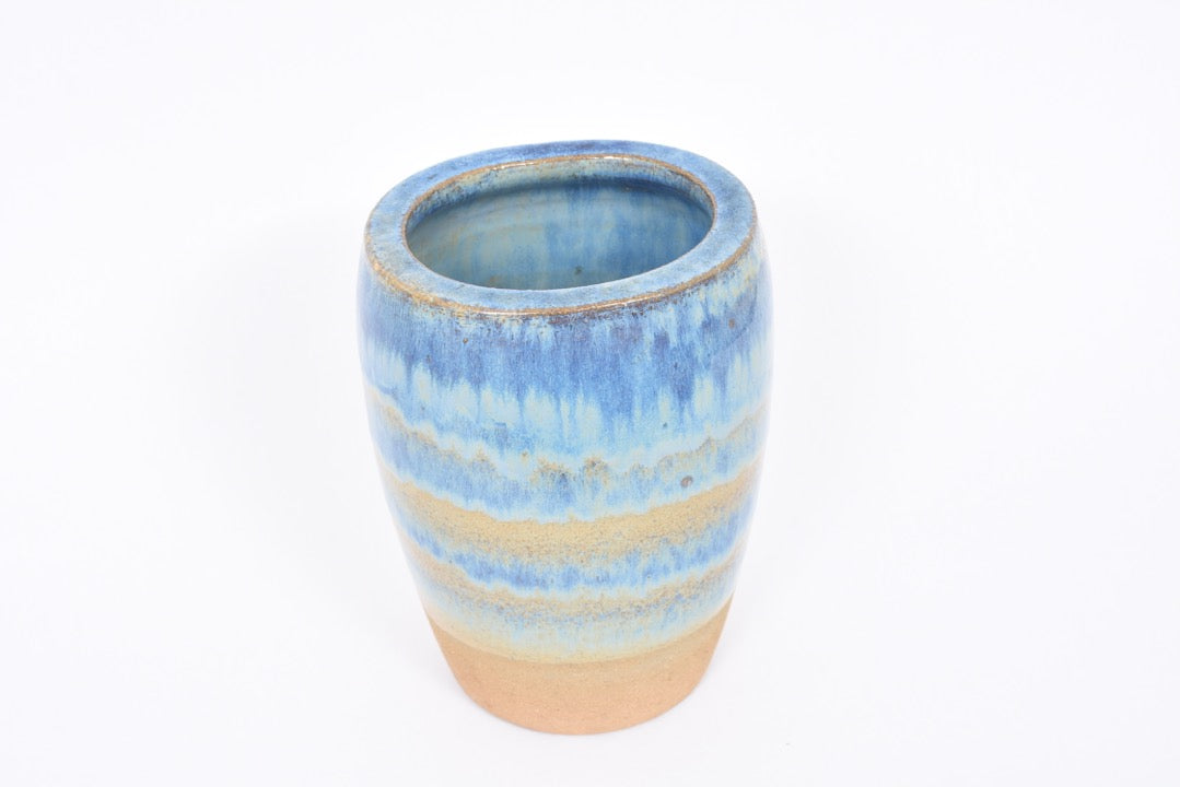 Blue stoneware vase by Michael Andersen & Søn