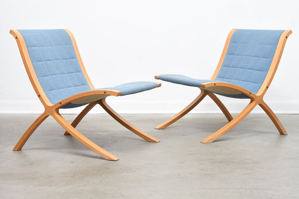 Two available: X chairs by Peter Hvidt & Orla Molgård Nielsen