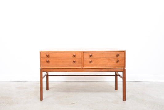 Low teak cabinet by Tingströms with four drawers