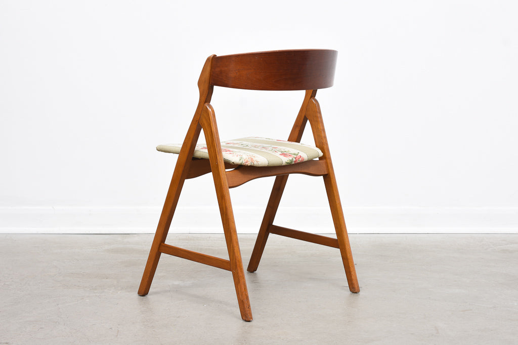 Set of six 1960s dining chairs with teak backs by Henning Kjærnulf
