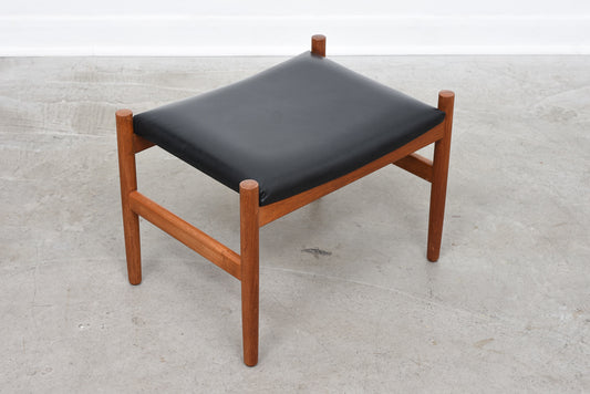 Teak-framed foot stool by Spotterup