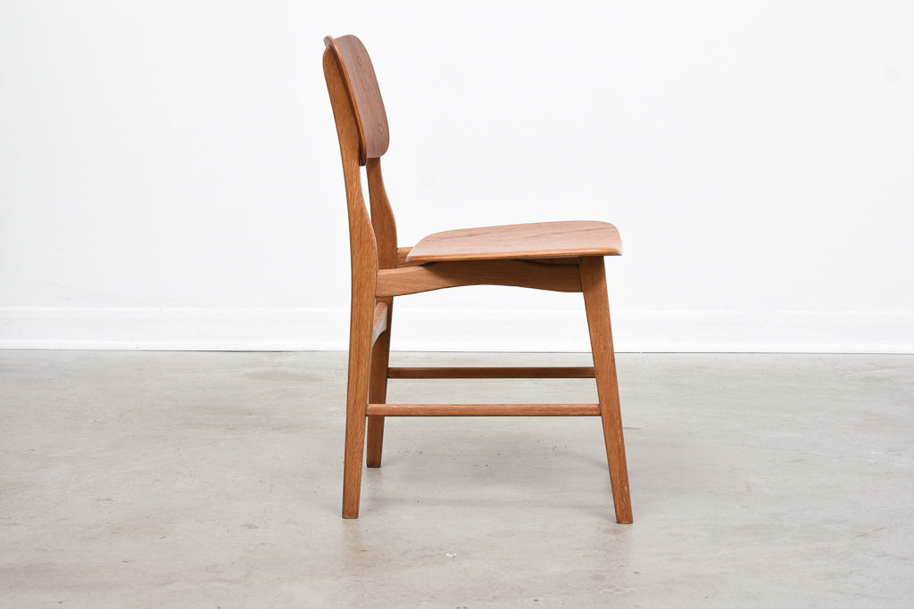 Single 1960s teak + oak chair