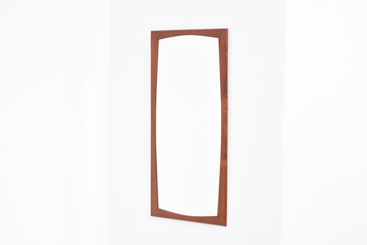 Mid-sized vintage mirror with teak frame