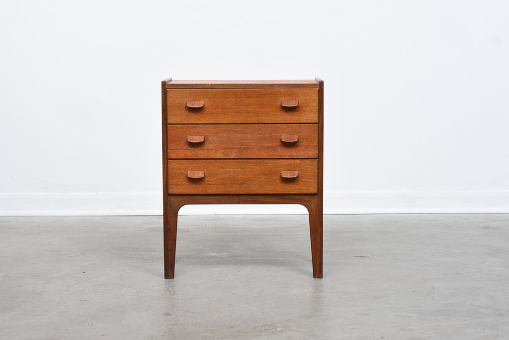 Low chest of three drawers by Poul M. Volther