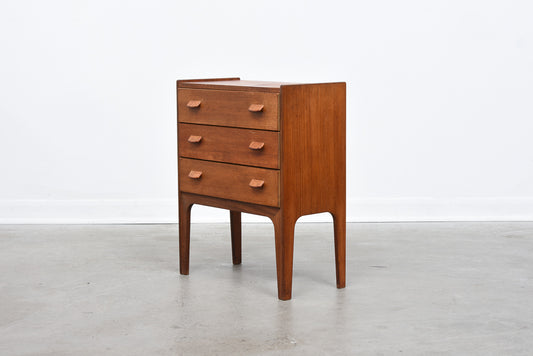 Low chest of three drawers by Poul M. Volther