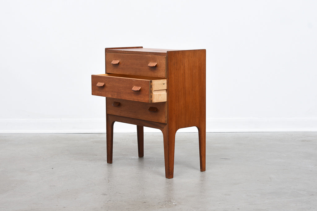 Low chest of three drawers by Poul M. Volther