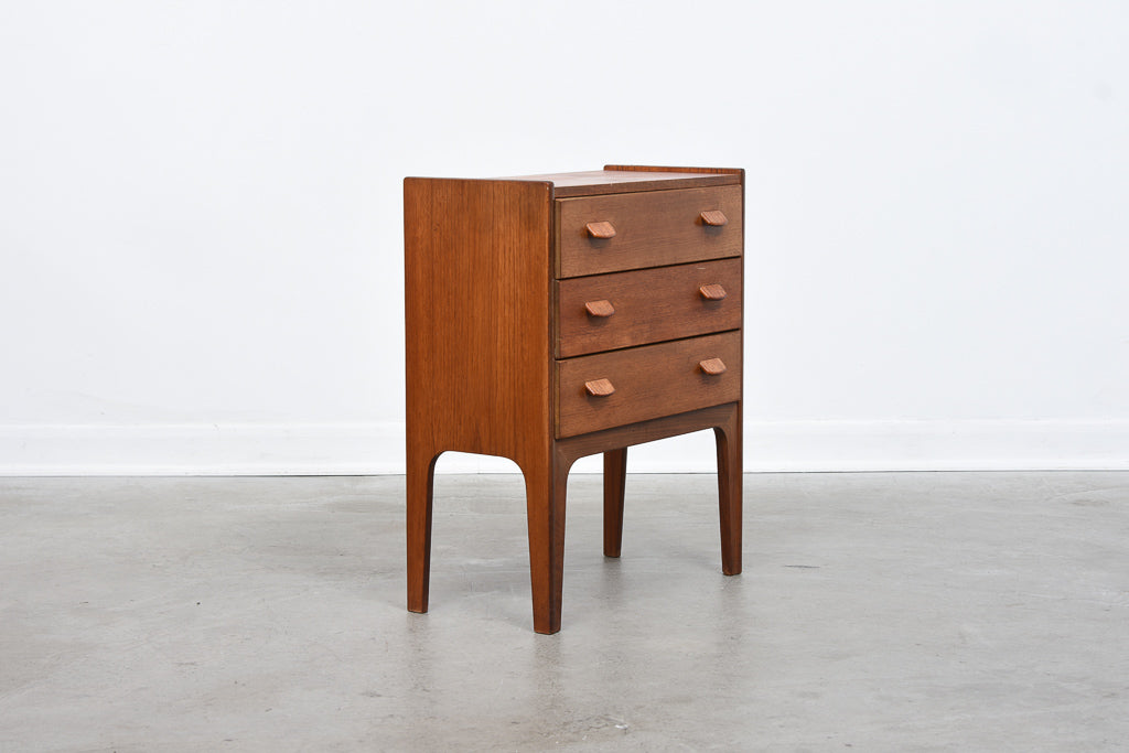 Low chest of three drawers by Poul M. Volther