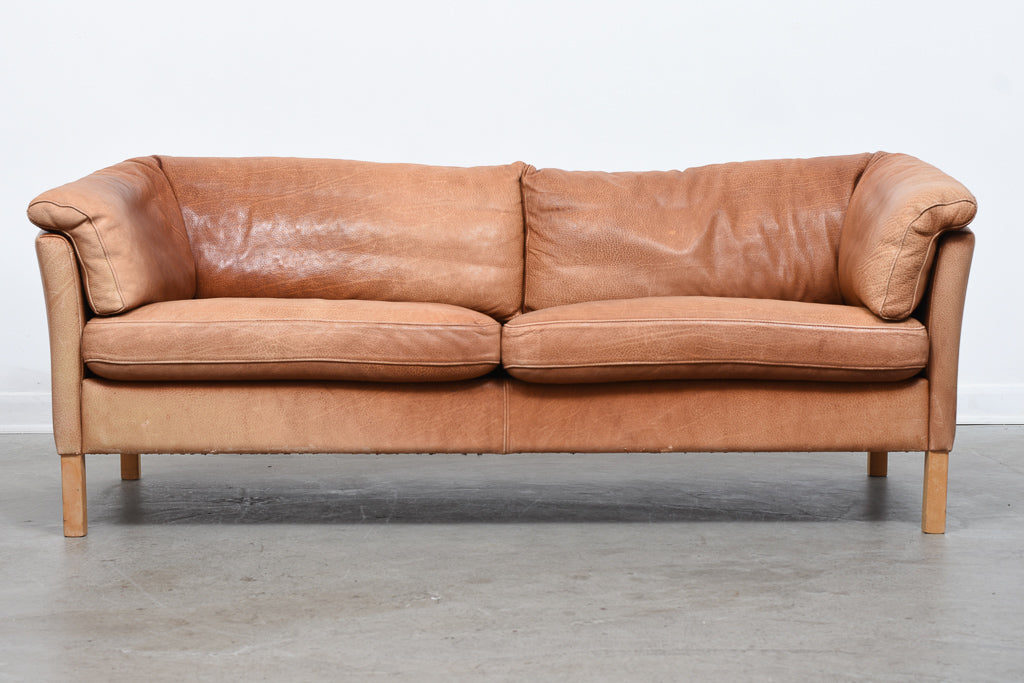 Leather two and a half seater by Mogens Hansen