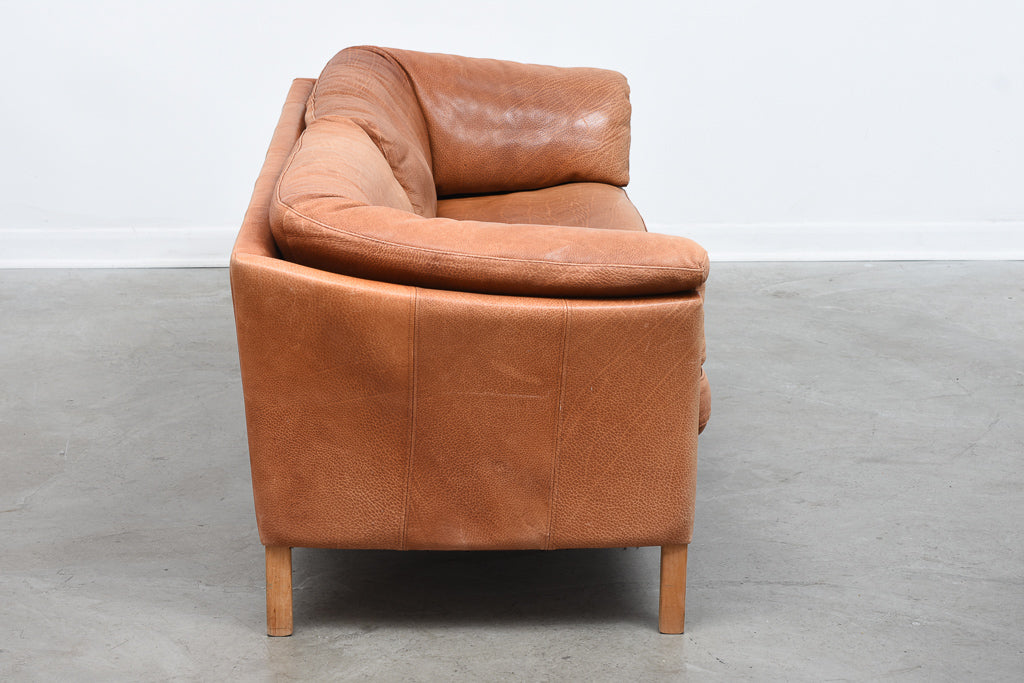 Leather two and a half seater by Mogens Hansen