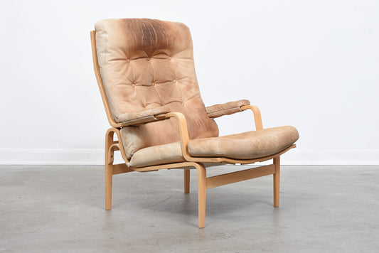 'Ingrid' lounger by Bruno Mathsson in beech + leather