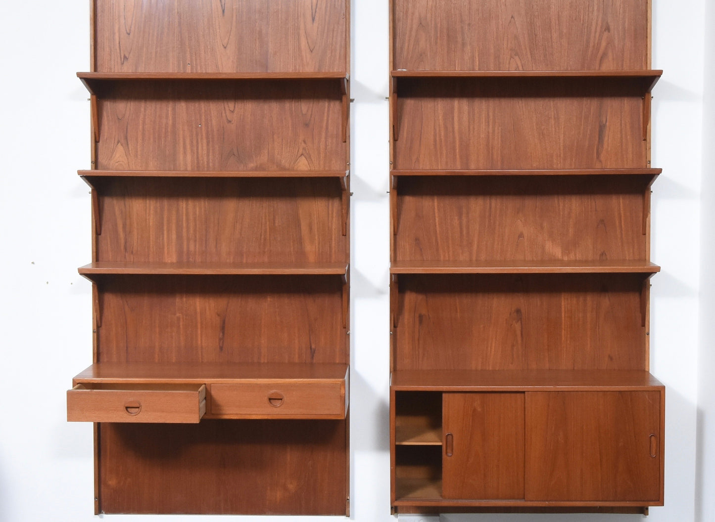 Teak wall unit