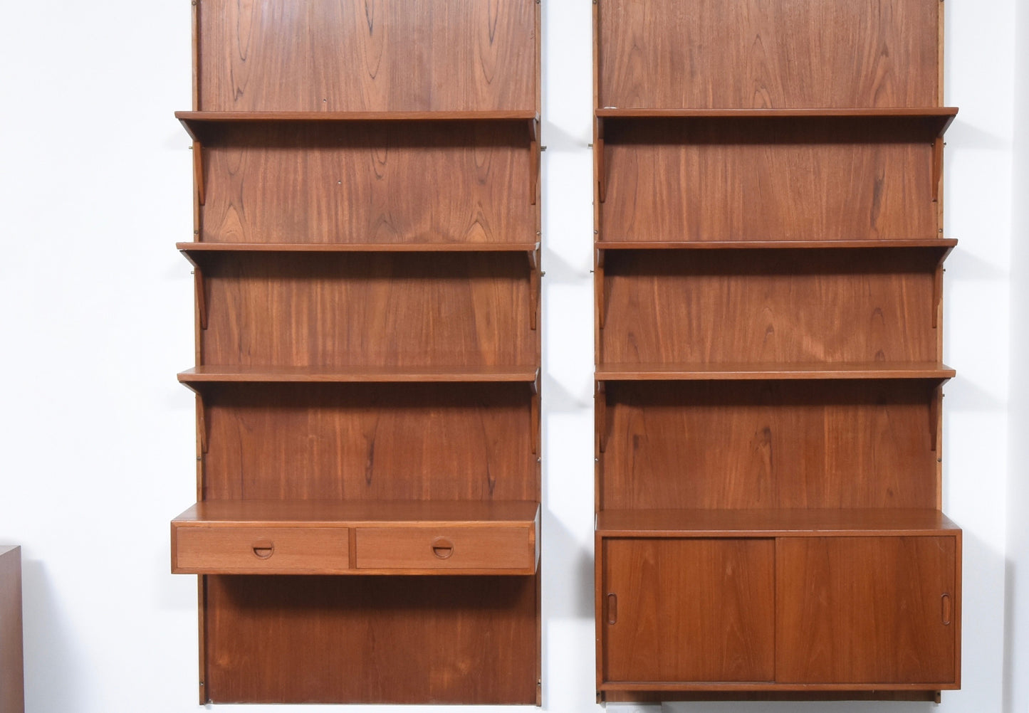 Teak wall unit