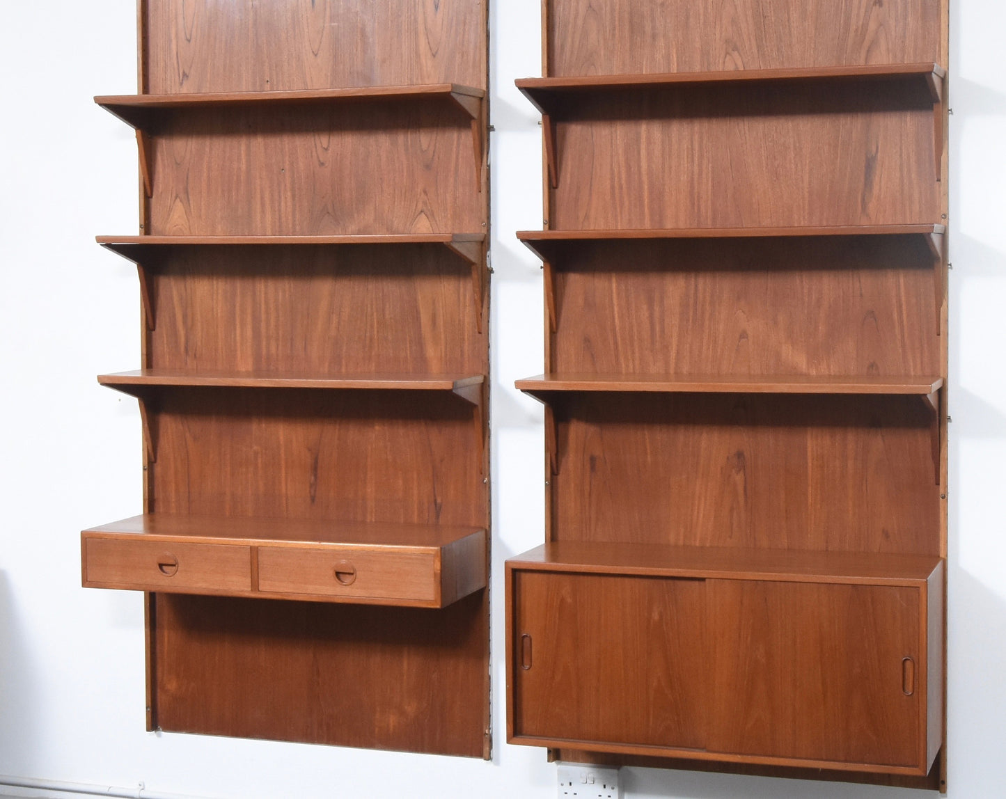 Teak wall unit