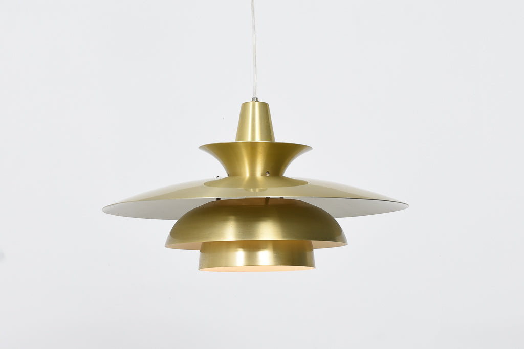 1960s multi-tiered brass ceiling lamp