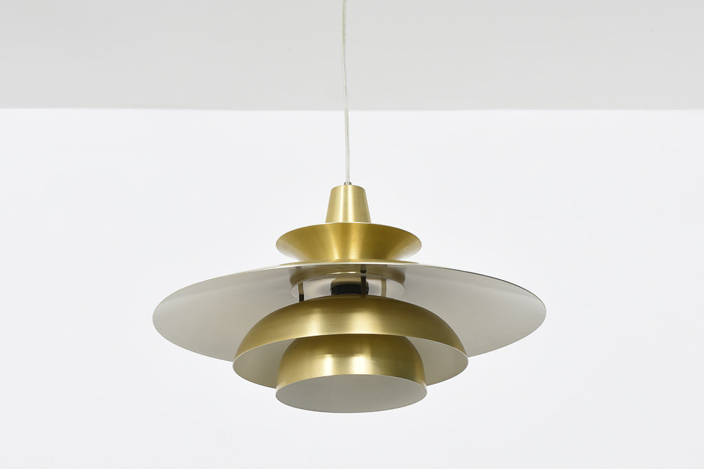 1960s multi-tiered brass ceiling lamp