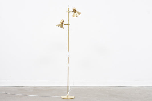 1960s twin-headed Danish floor lamp