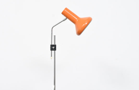 1960s Danish floor lamp with orange finish