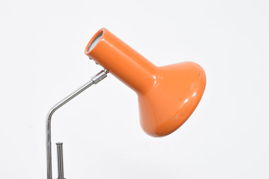 1960s Danish floor lamp with orange finish