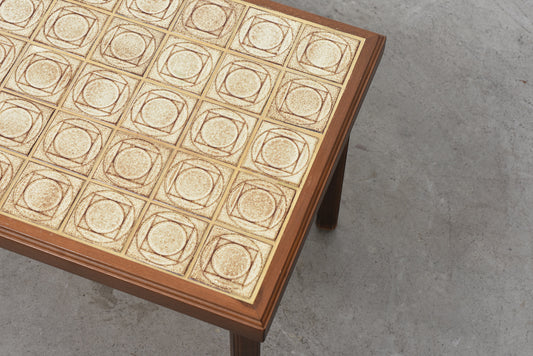 1970s beech + tile planter table