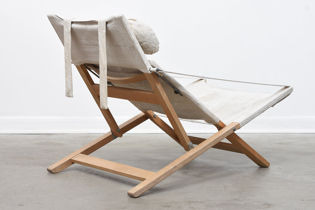 Folding deck chair by Lauge Vestergård