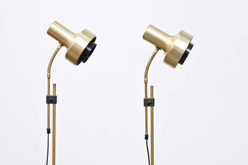 Two available: Pair of vintage brass floor lights