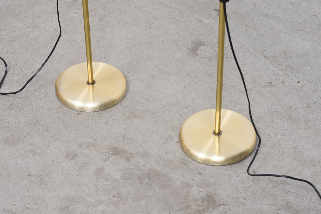 Two available: Pair of vintage brass floor lights