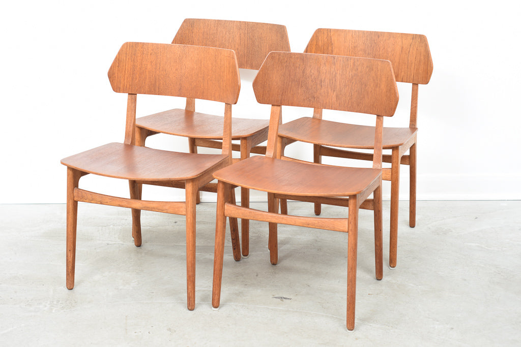 Set of four shell chairs by Svend Aage Hansen