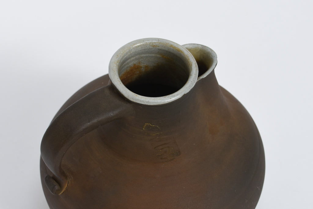 Vintage stoneware jug by Ole S.