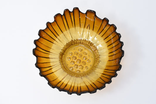 1970s Finnish glass bowl by Tauno Wirkalla