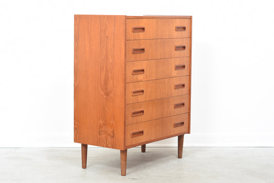 1970s teak chest of six drawers