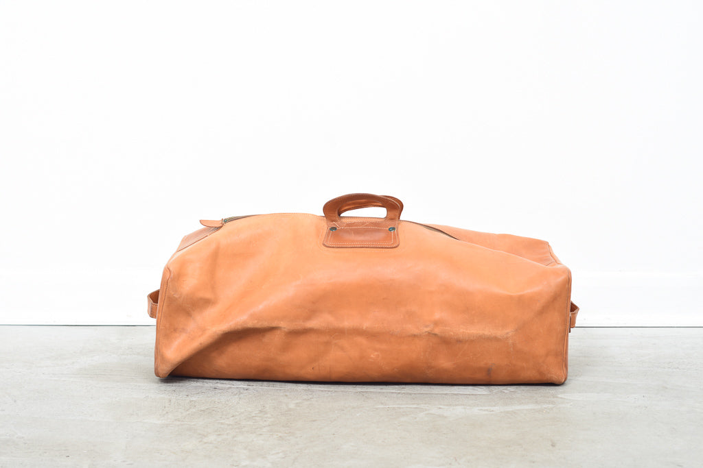 Vintage leather duffle bag