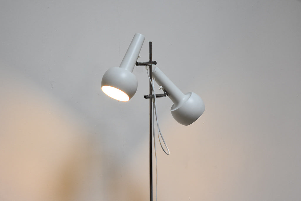 1960s white floor lamp by Schmidt's Lampedesign