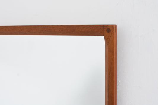 Square teak mirror by Aksel Kjærsgård